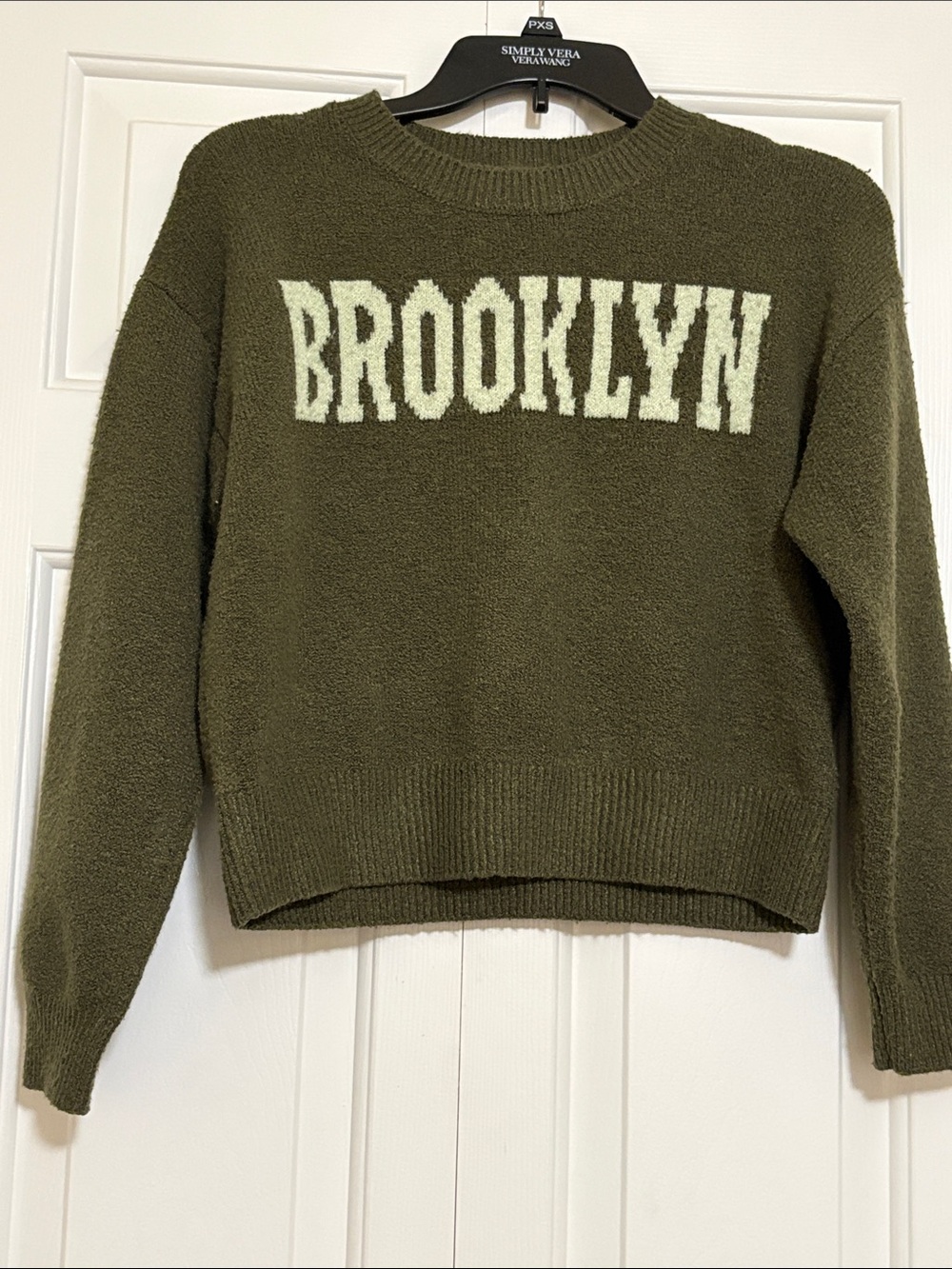Hooked Up by IOT Olive Green 'BROOKLYN' Crewneck Sweater